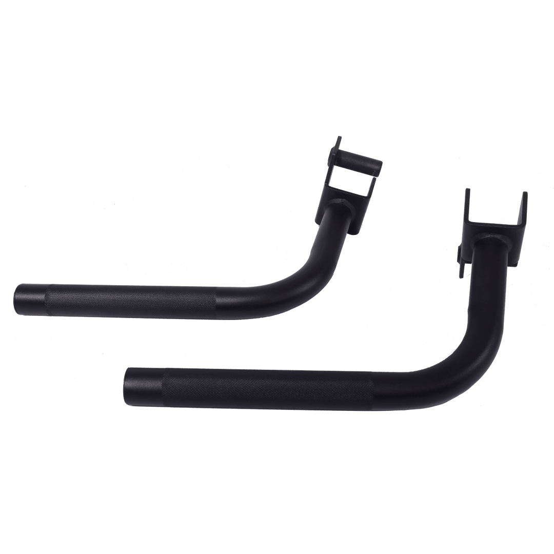 Two Black Half Rack Dip Bars Attachment | Powertec | Home Gym Equipment | Ultimate Strength Building Machines