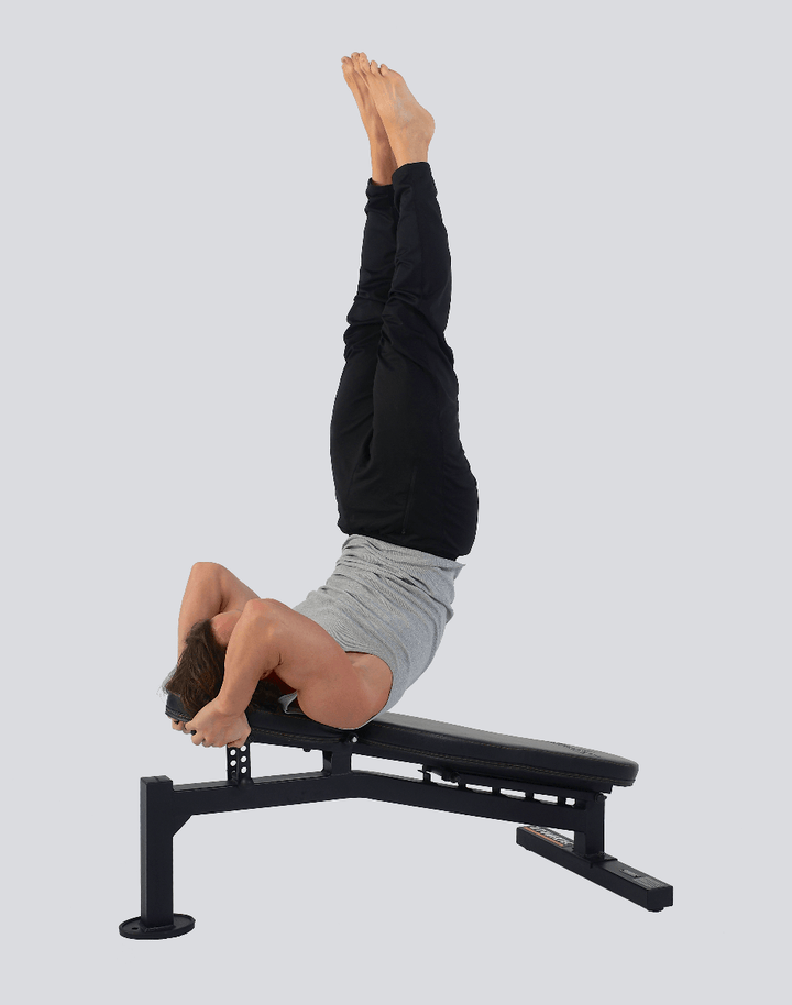Streamline Utility Bench Decline Athlete Flag (Top of the Movement) | Powertec | Home Gym Equipment