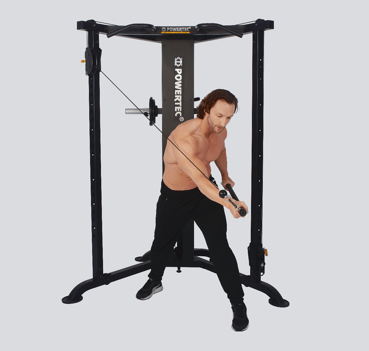 Streamline Functional Trainer Athlete Crossbody Cable | Powertec | Home Gym Equipment