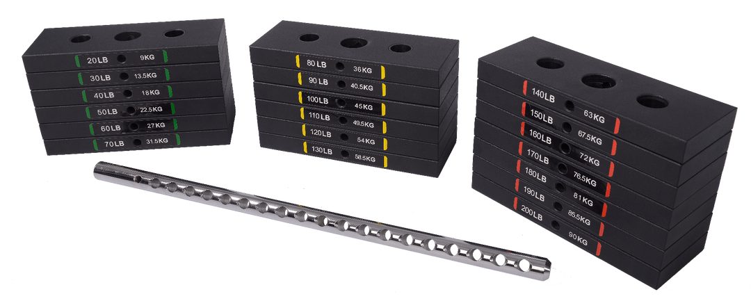 Weight Stack Set 200 lbs. (three stacks) | Powertec | Home Gym Equipment