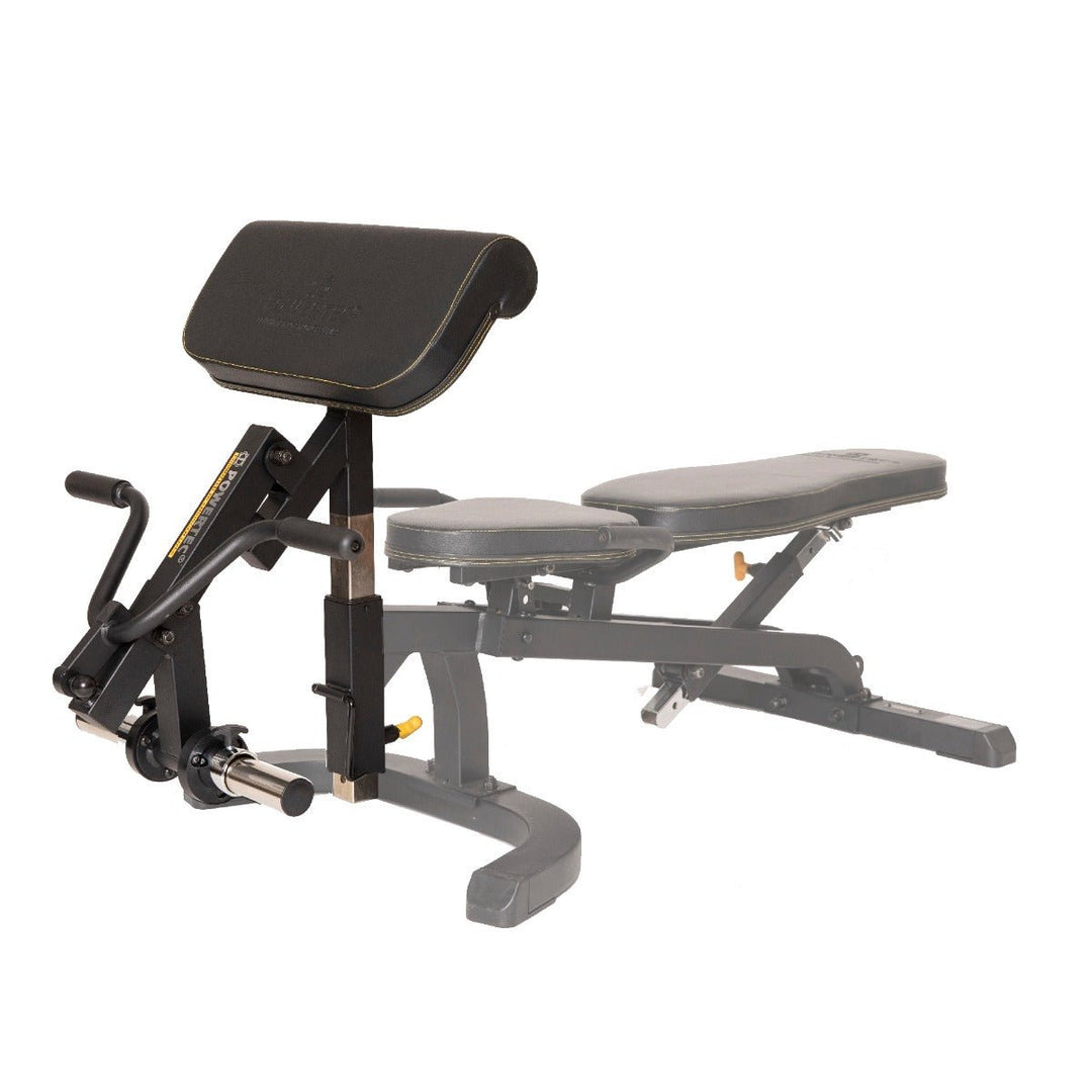 Workbench Curl Machine Attachment | F.I.D. Bench | Powertec | Home Gym Equipment