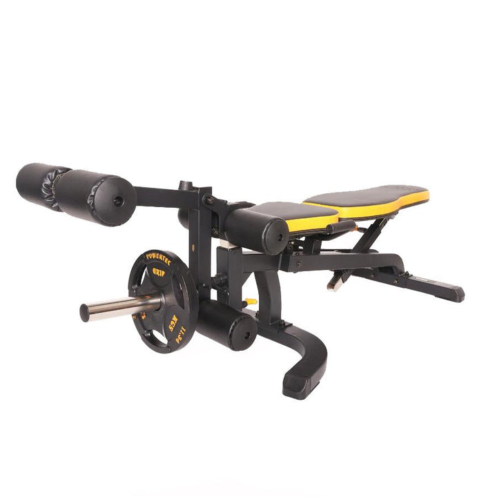 LEG LIFT-CURL ATTACHMENT Utility Bench Attached | Powertec | Home Gym Equipment | Ultimate Strength Building Machines